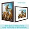 11x14 Picture Frame with Mat for 8x10 Photo - High Definition Glass Wide Molding - Preinstalled Wall Mounting Hardware (Brown, 1 Pack)